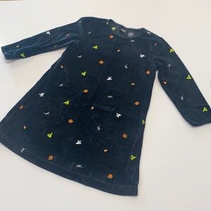 Dress Halloween girls black velour sz 5